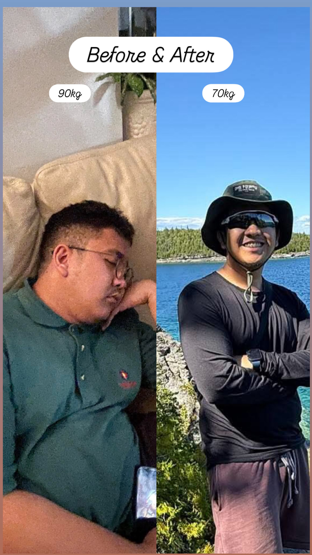 Amier before and after