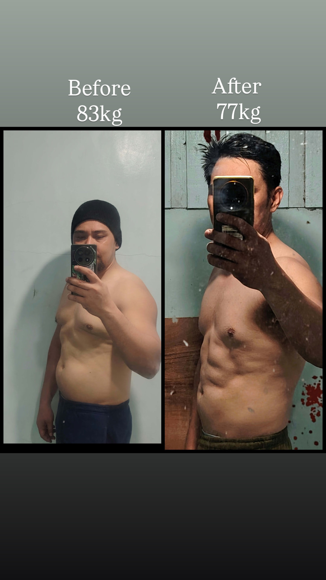 Mark before and after